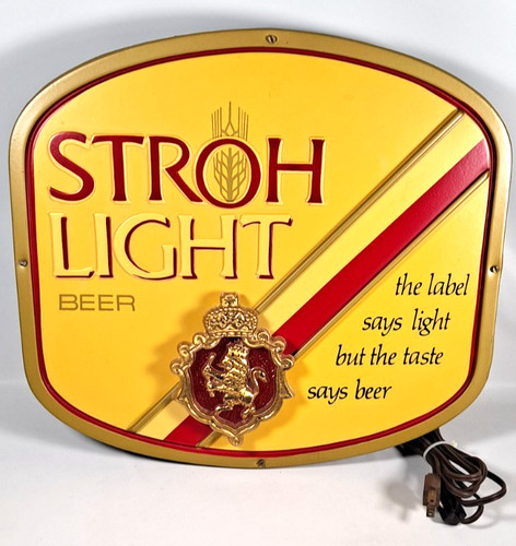 Vintage stroh light lighted - stroh,