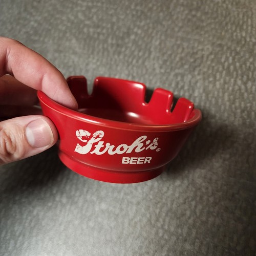 Vintage strohs beer ashtray - beer,