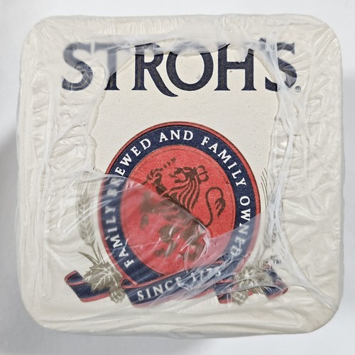Stroh beer coasters - stroh's, 3.5"