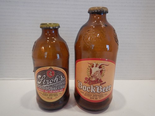 Stroh beer bottles short - stroh's,