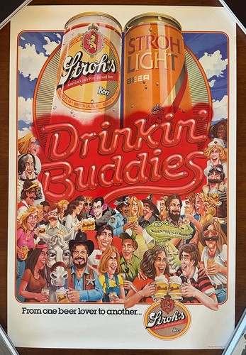 Nos 1983 stroh beer poster - 1983, stroh's